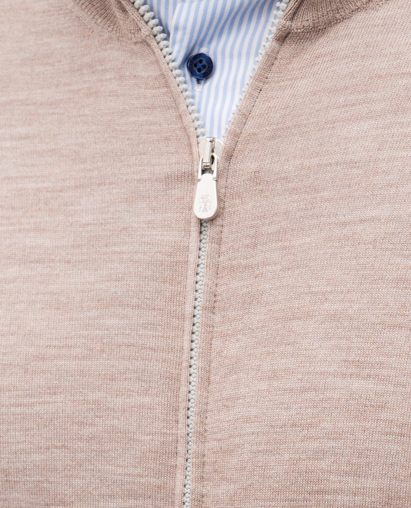 

Brown melange wool cardigan Brunello Cucinelli