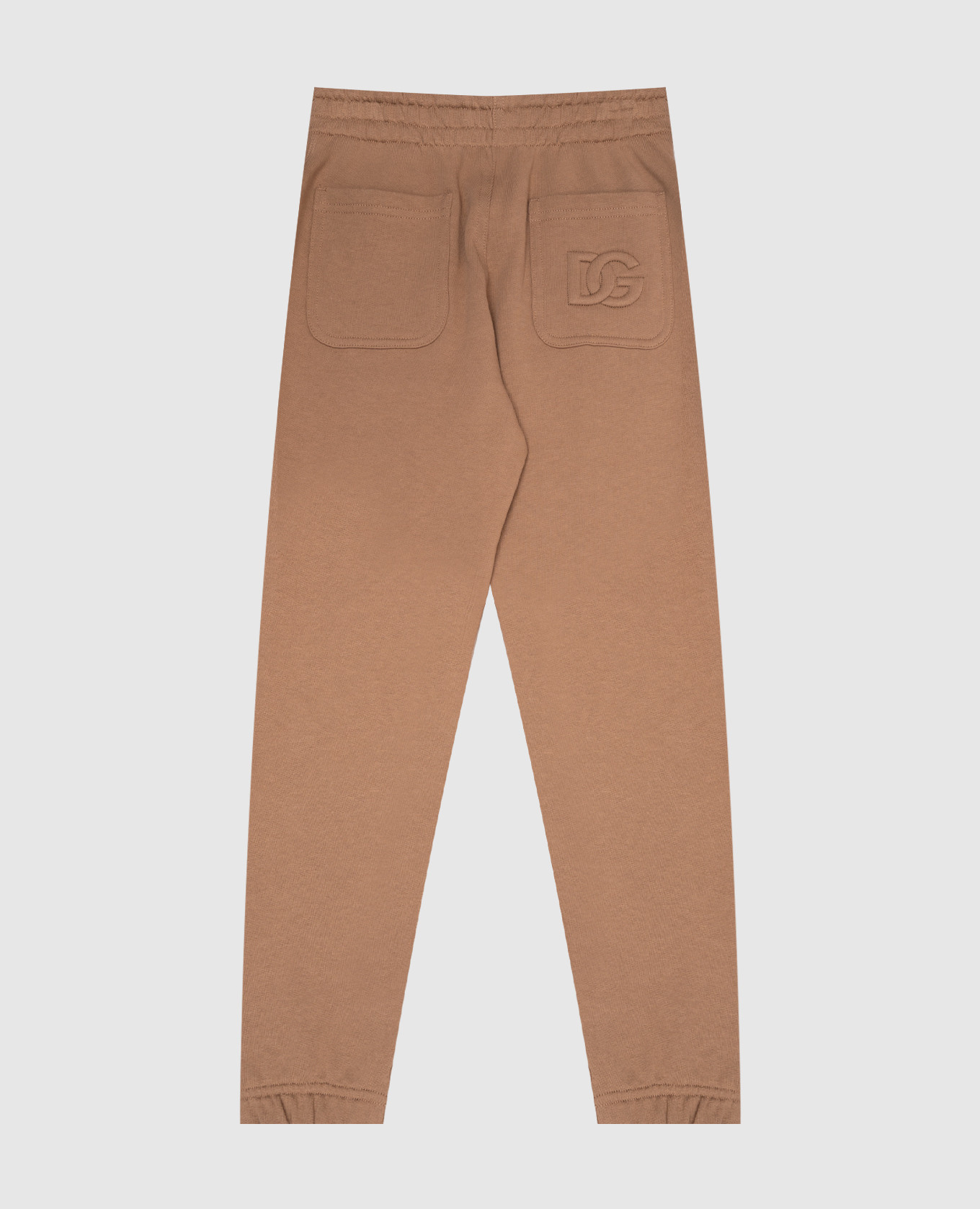 

Children's brown sweatpants with textured monogram logo embroidery Dolce&Gabbana