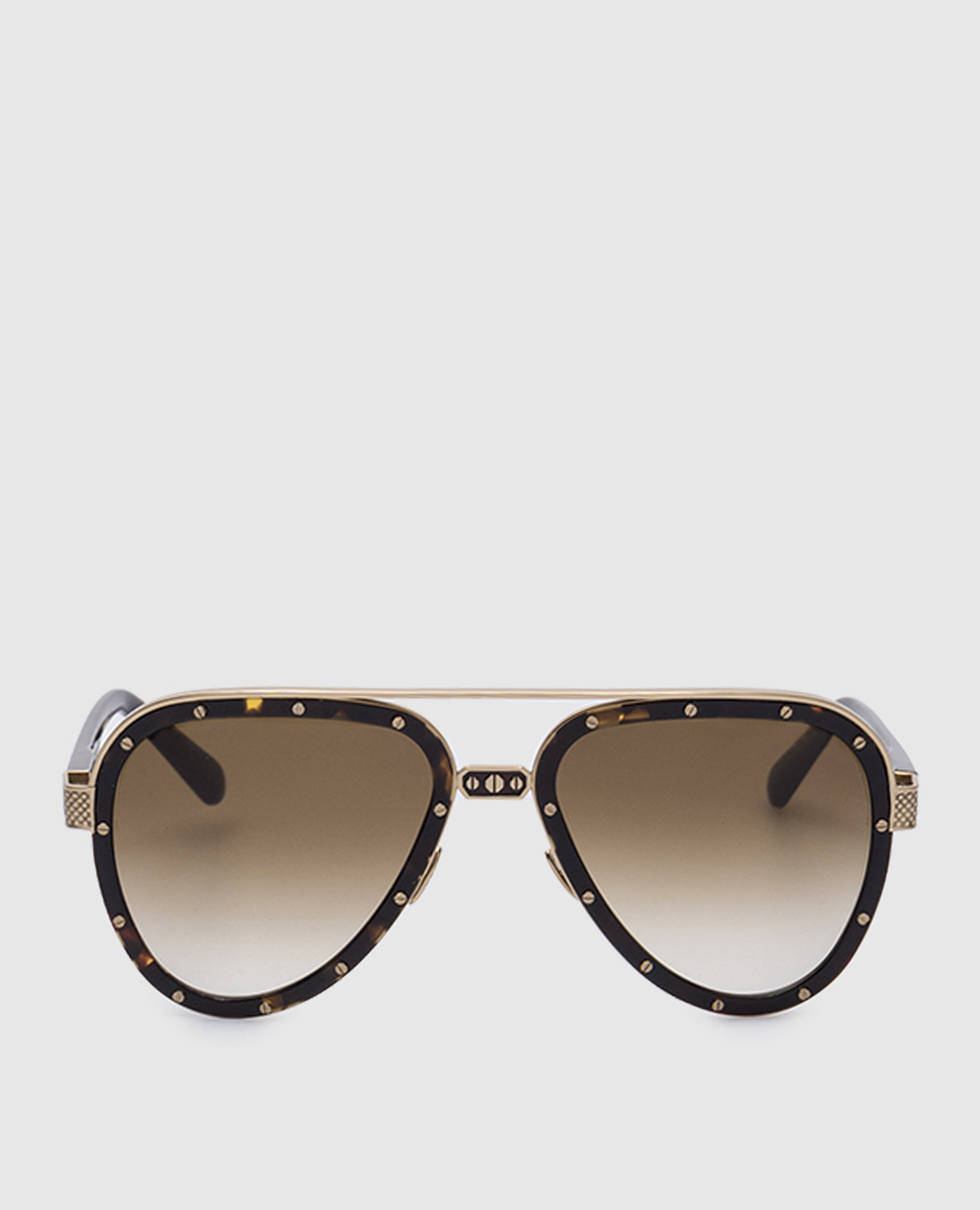 

Brown sunglasses with rivets Stefano Ricci, Коричневый
