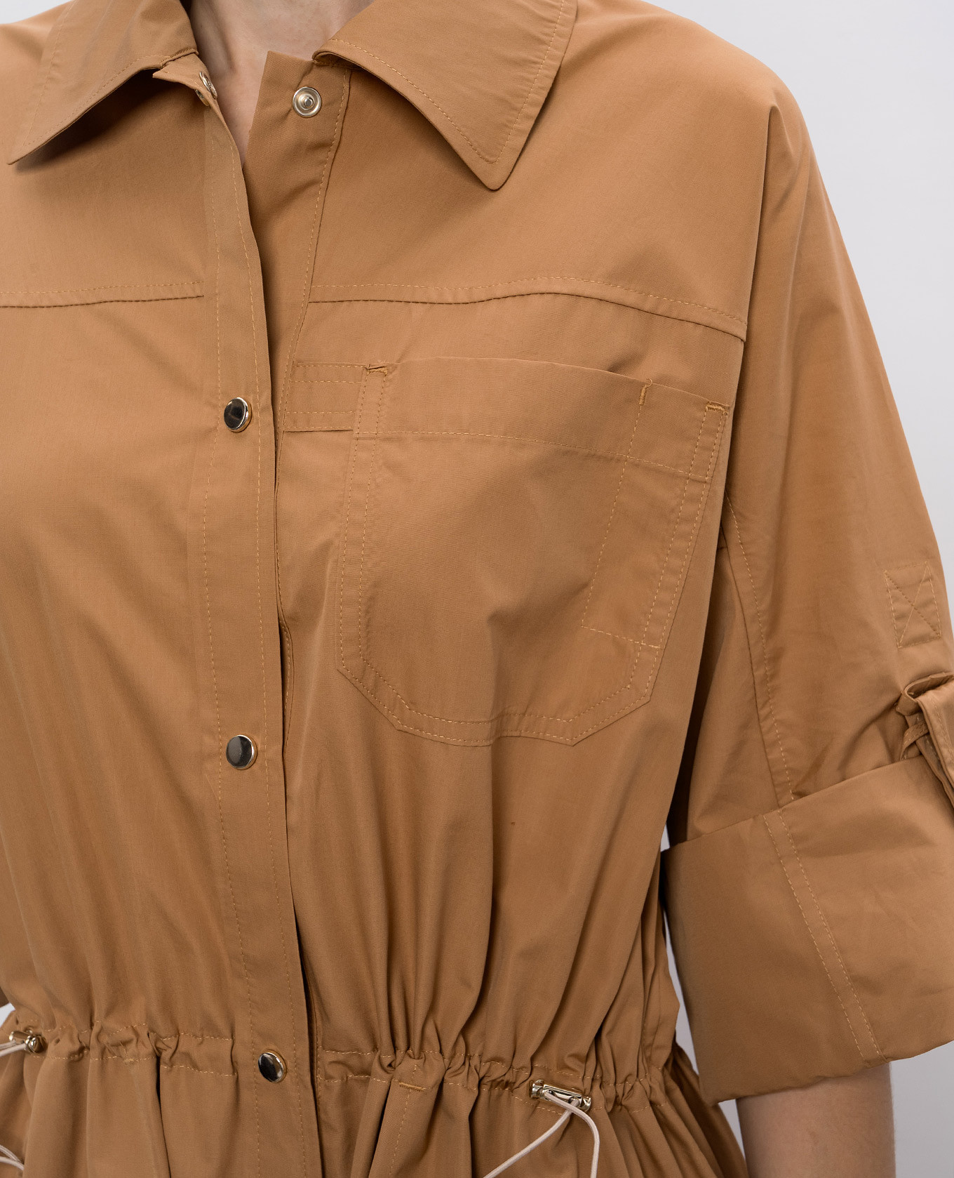 

Brown midi shirt dress Babe Pay Pls