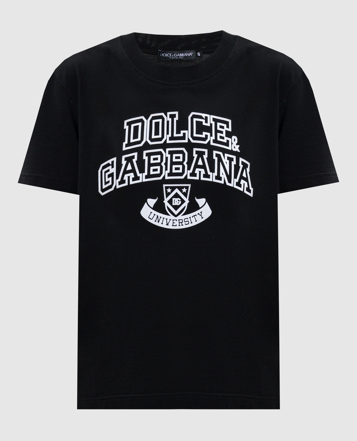 Black T-shirt with contrast logo Dolce&Gabbana