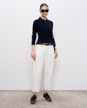 Peserico White jeans with logo A04984TS07957