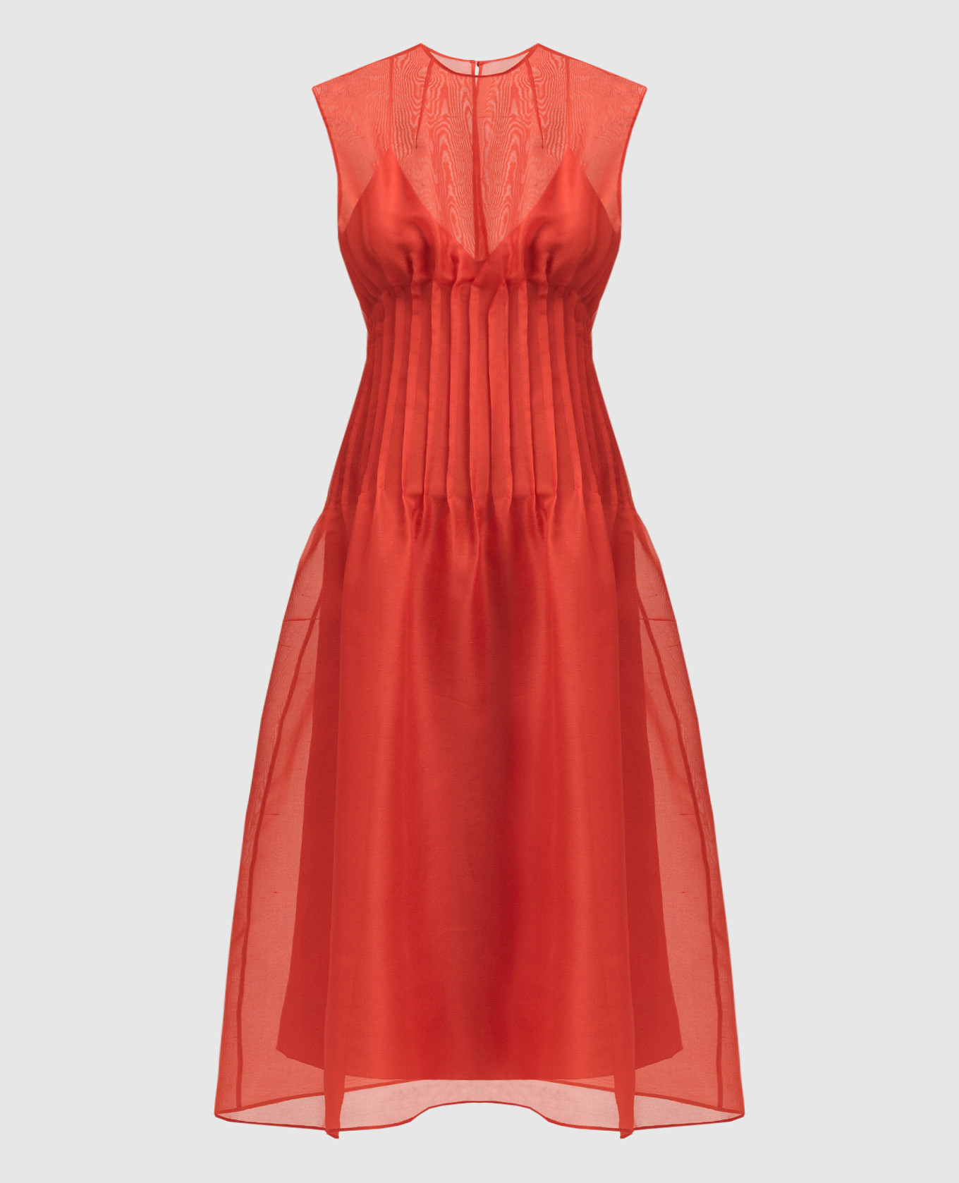 khaite wes seamed silk organza dress Khaite Wes Pintucked Silk-organza Maxi Dress In Black