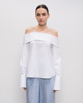 Peserico White blouse with open shoulders E0651408928