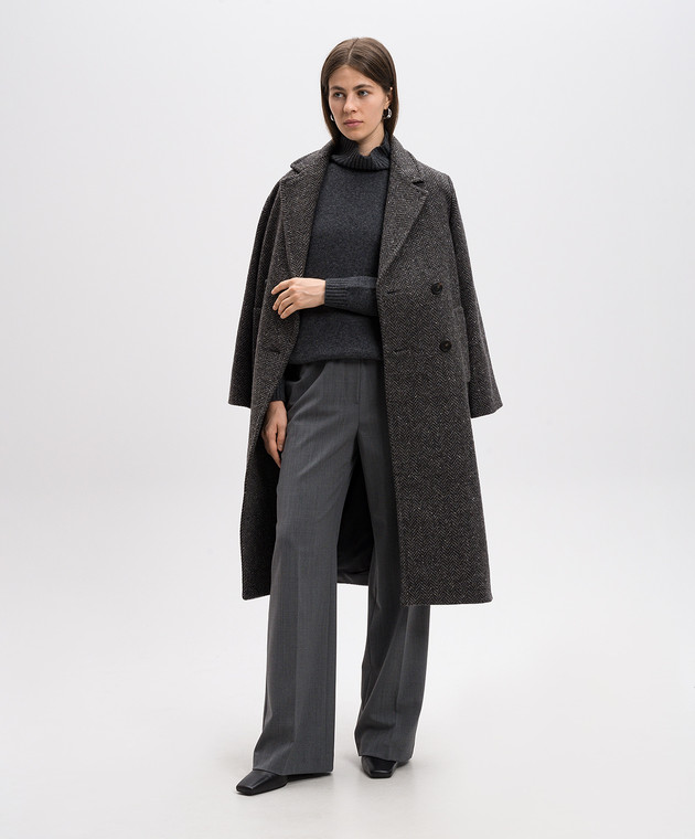 直営♪Weekend Max Mara ウールツイードコート CORINTO Max Mara Weekend - Gray double-breasted coat CORINTO made of