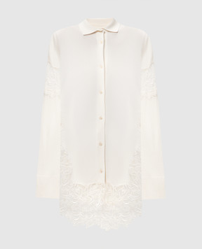 Ermanno Scervino White cardigan with lace D465N311APLGIKT