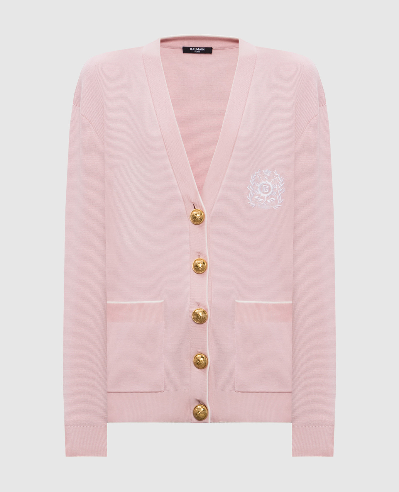 

Pink cardigan with silk Balmain