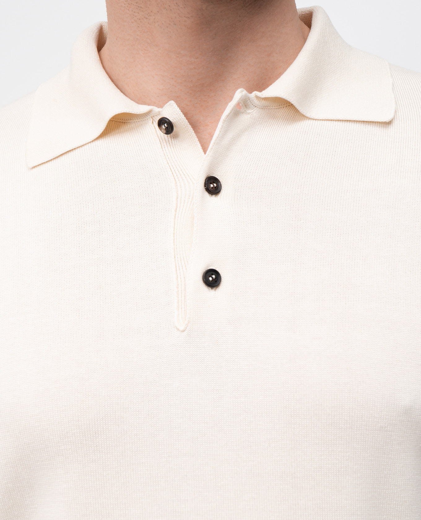 

Beige silk polo shirt with logo emblem ISAIA