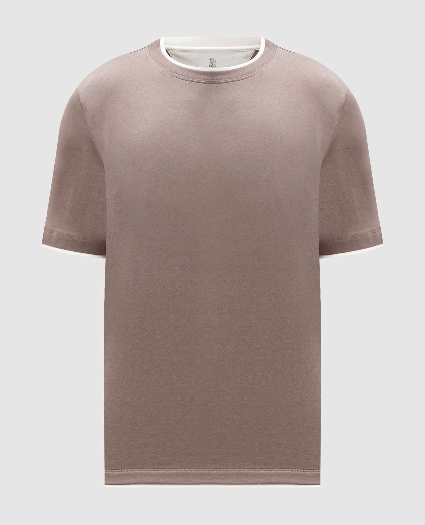 

Brown layered T-shirt Brunello Cucinelli