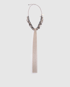 Peserico Silver necklace with monil chain A35480C0CC617