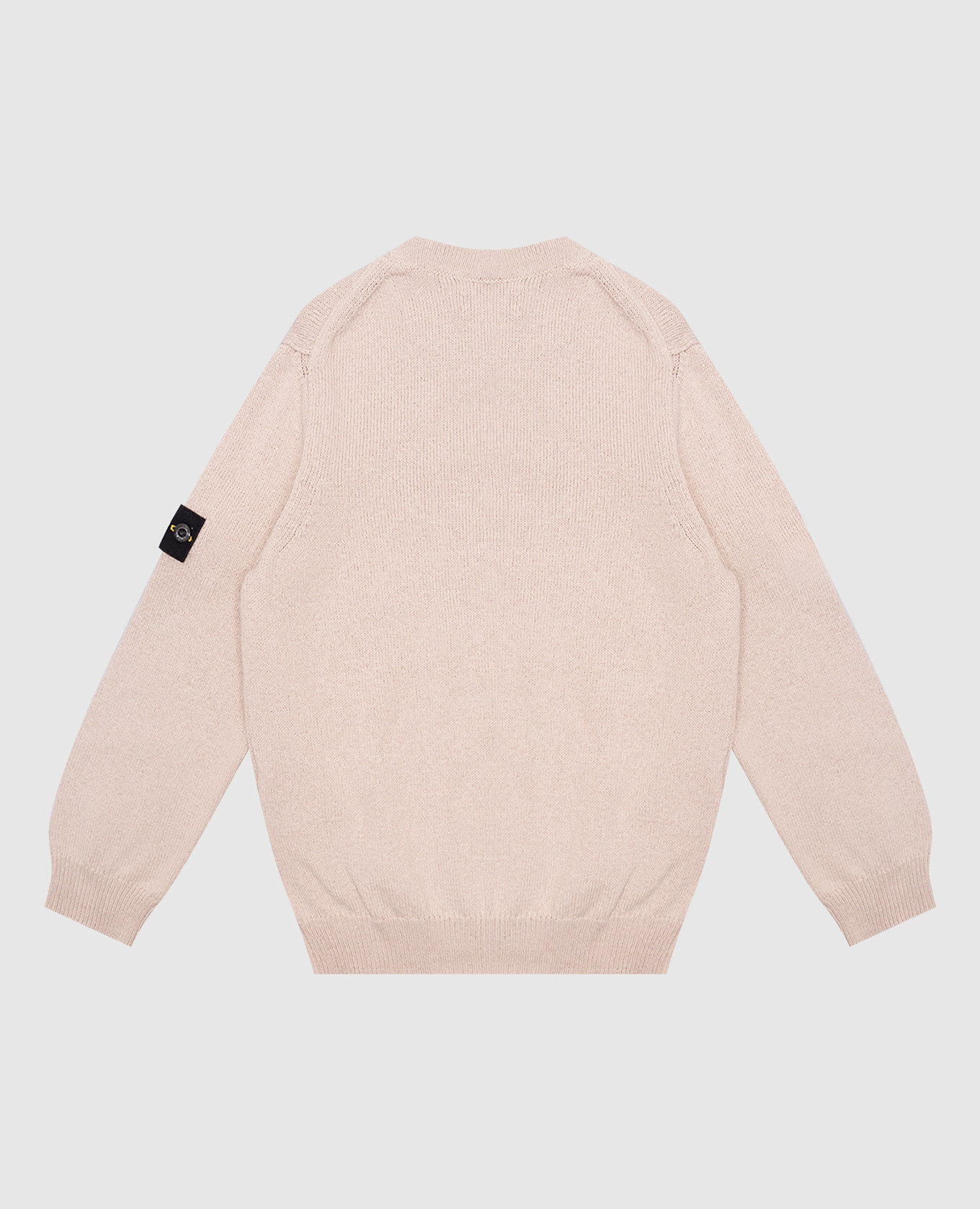 

Children's beige sweater with removable logo patch Stone Island