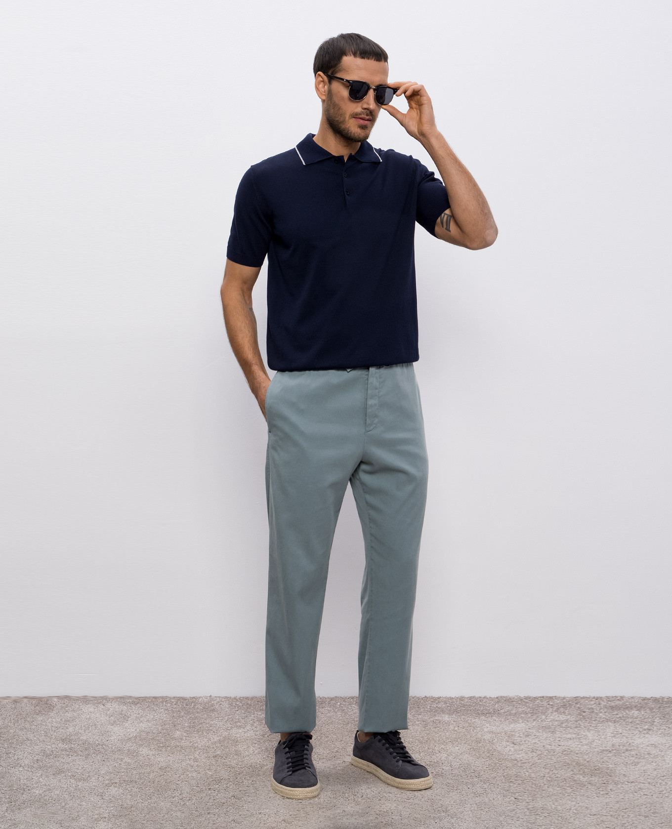 

Blue pants Canali, Light blue
