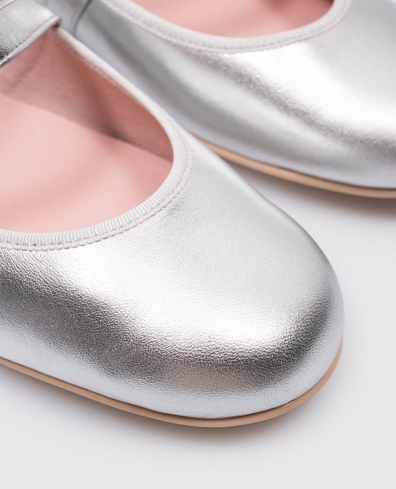 

Children's leather silver ballet shoes Hermione Pretty Ballerinas