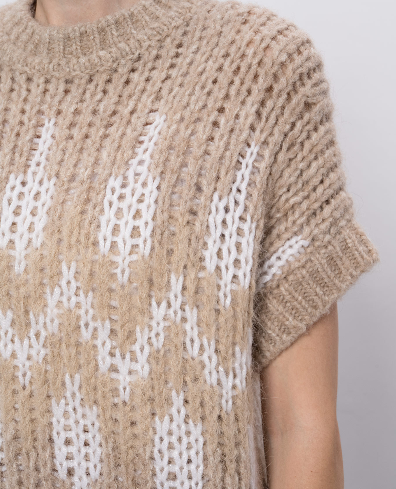 

Beige vest with wool Peserico