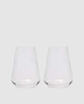 Stefano Ricci Set of crystal water glasses with a pattern OCR103107PCRYLX1