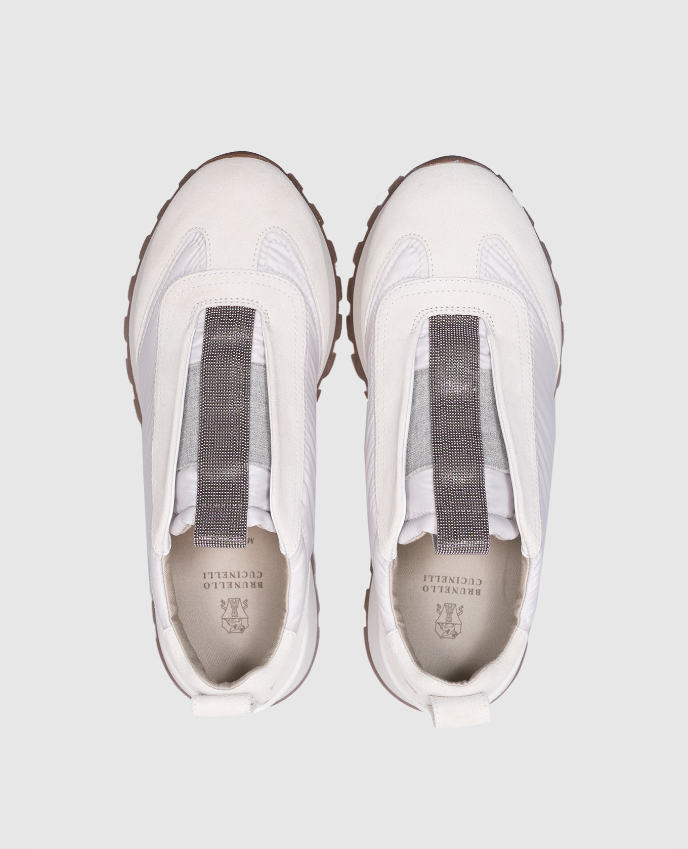 

White sneakers with a monil chain Brunello Cucinelli