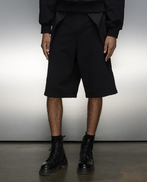 A Cold Wall Black shorts with logo embroidery ACWMB285