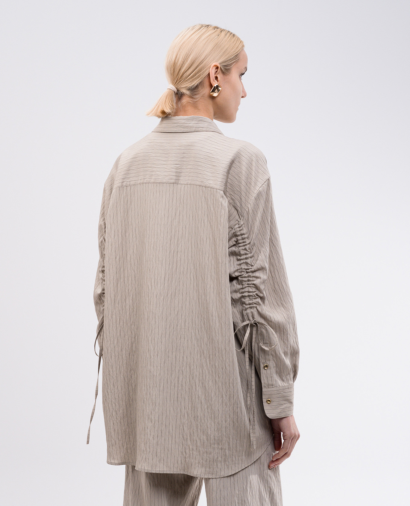 Beige Keanu striped shirt DARKPARK 4