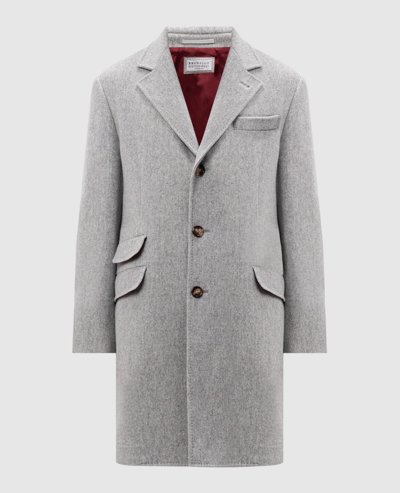 

Gray cashmere coat Brunello Cucinelli, Grey