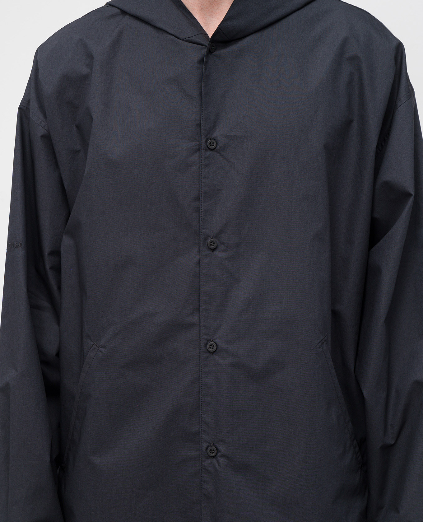 Black hooded shirt Balenciaga 5
