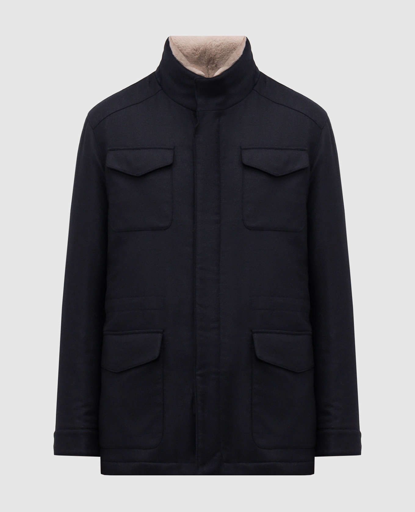 

Blue wool and cashmere jacket Enrico Mandelli