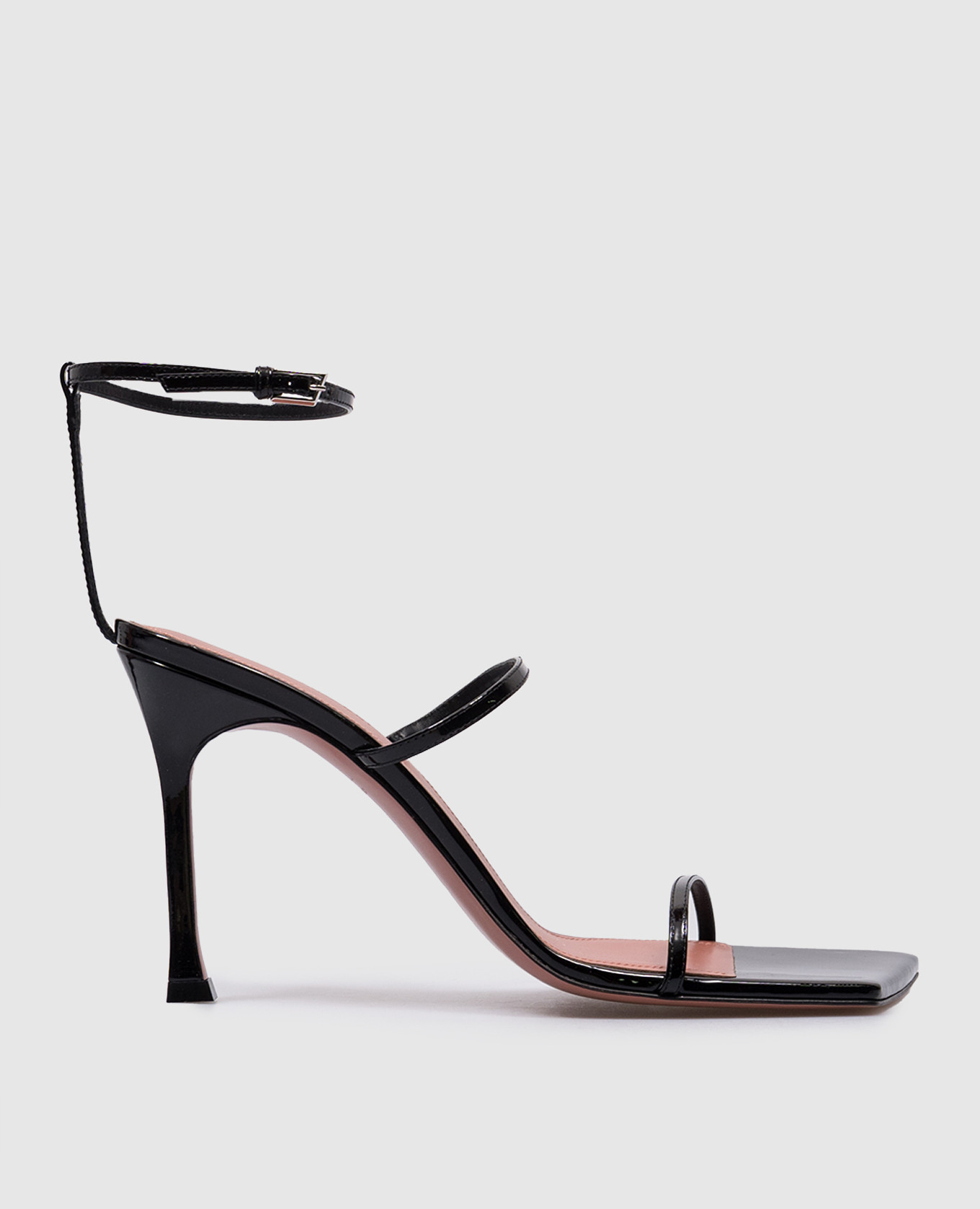 

Maya black patent leather sandals Amina Muaddi