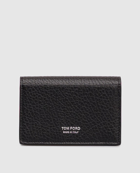 Tom Ford Black leather business card holder with logo YH418LCL499S