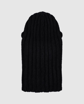 Moncler Black balaclava with wool J20933G00005M2039