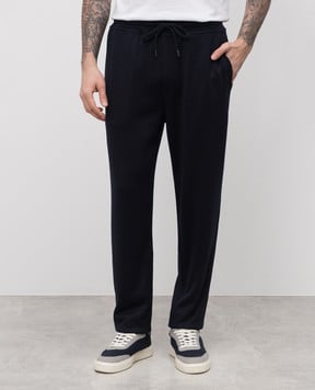 Brunello Cucinelli Blue cashmere and silk sweatpants MM8353243G