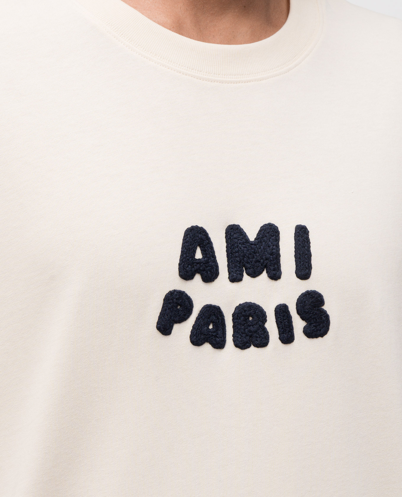 

Yellow T-shirt with textured logo Ami Paris