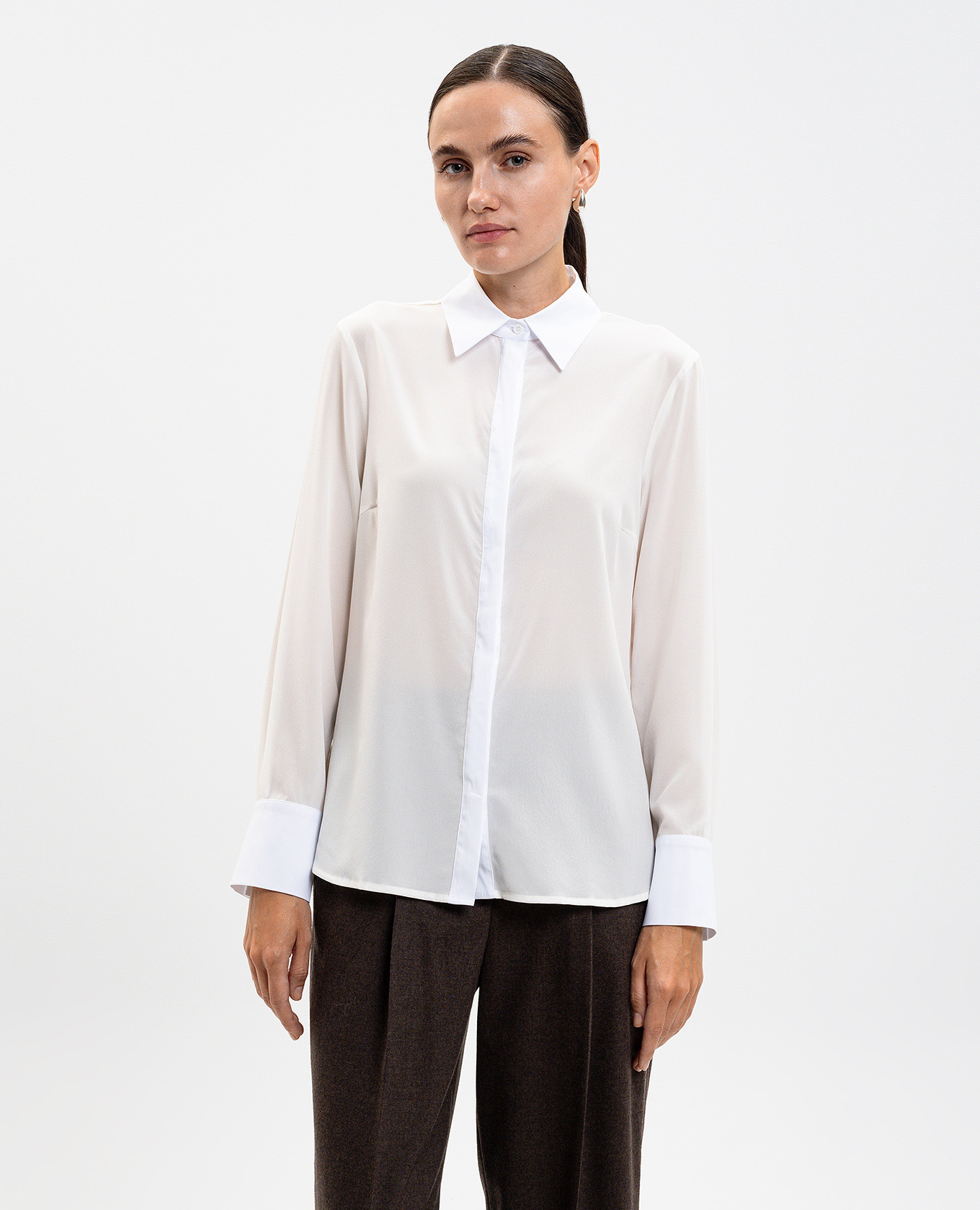 

White silk blouse Peserico