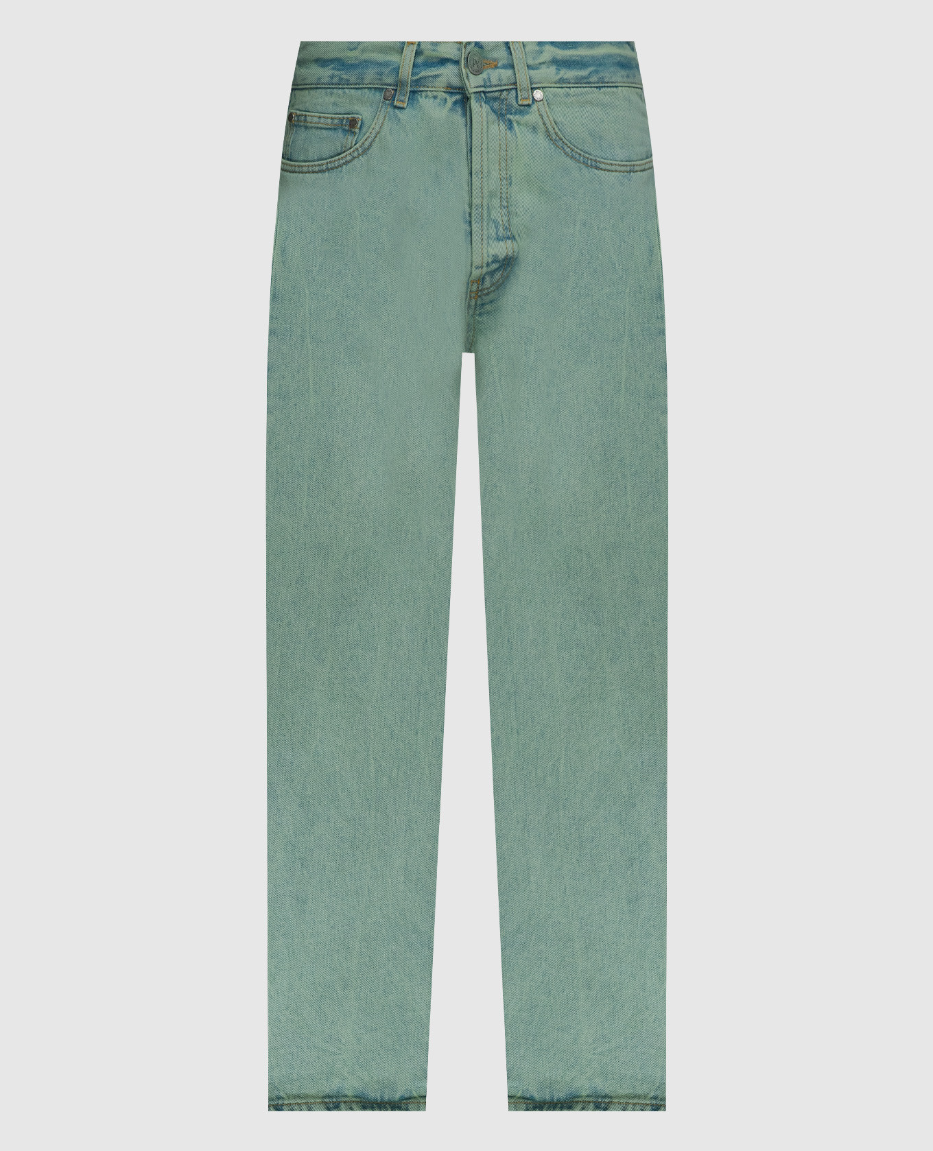 

Green jeans with logo embroidery Palm Angels