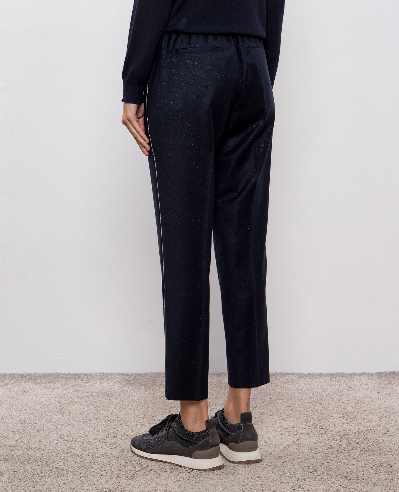 

Blue wool pants with lurex Peserico