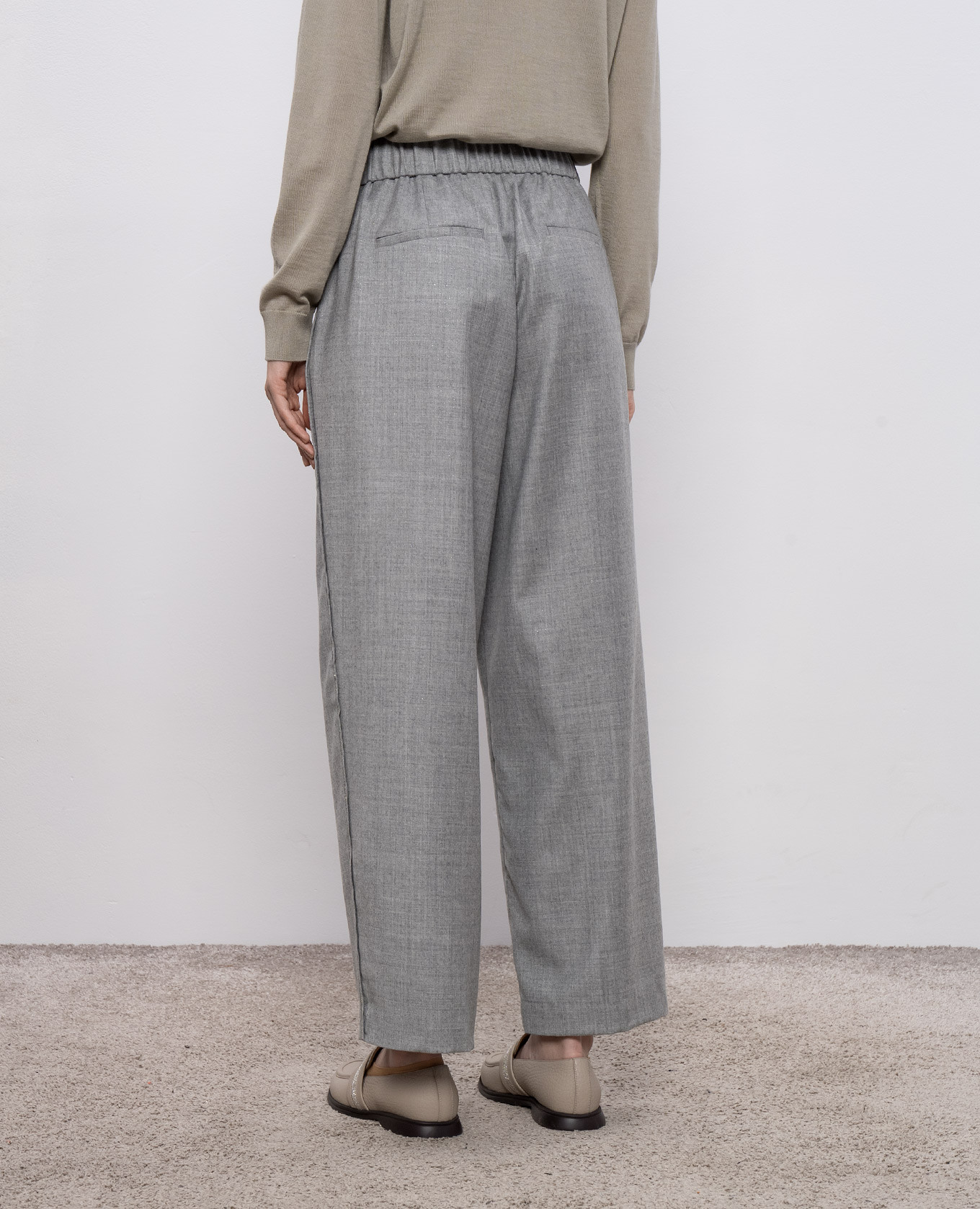 

Gray wool pants with lurex Peserico, Grey