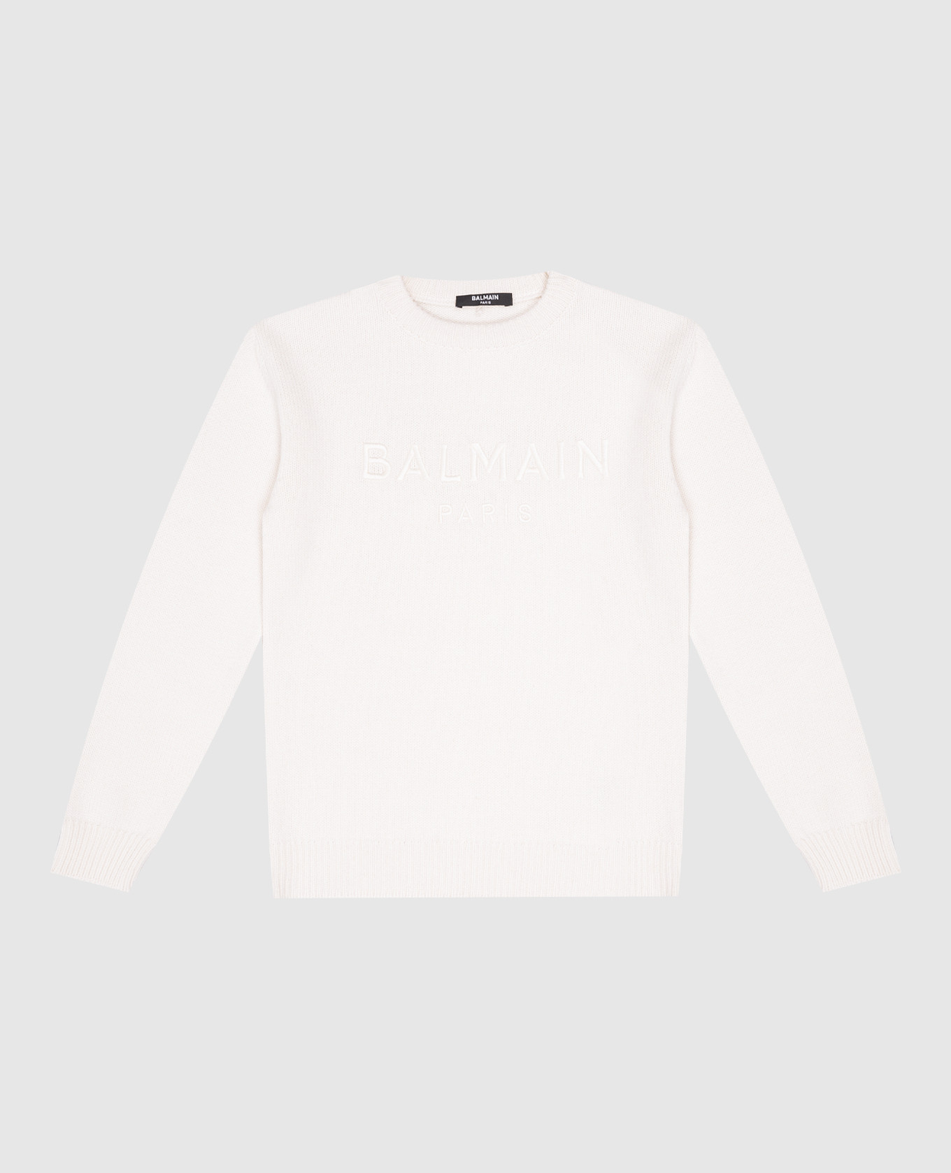 

Children's white wool, silk and cashmere sweater Balmain, Белый