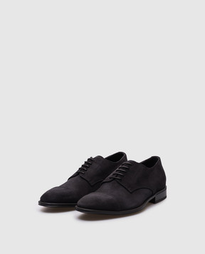 Canali Blue suede derby shoes RB01205621260