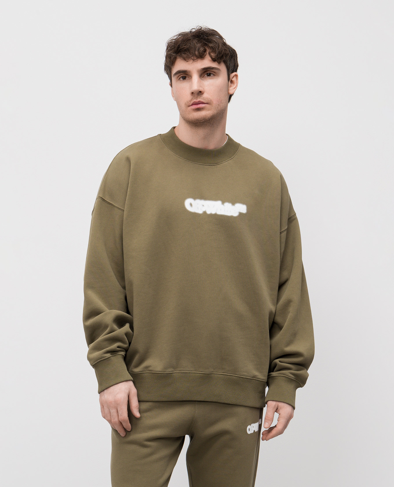 

Green sweatshirt with logo print Off-White