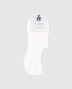 RiminiVeste White socks with footprints WN8005SALVAPIEDE
