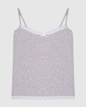 Story Loris Children's gray T-shirt with lace 36675812