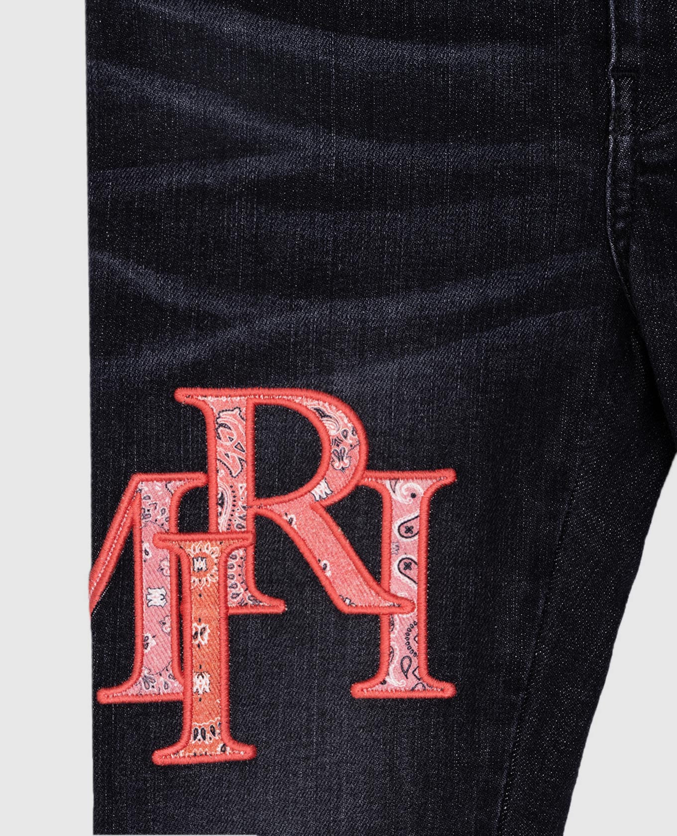 

Children's black jeans with logo patch AMIRI