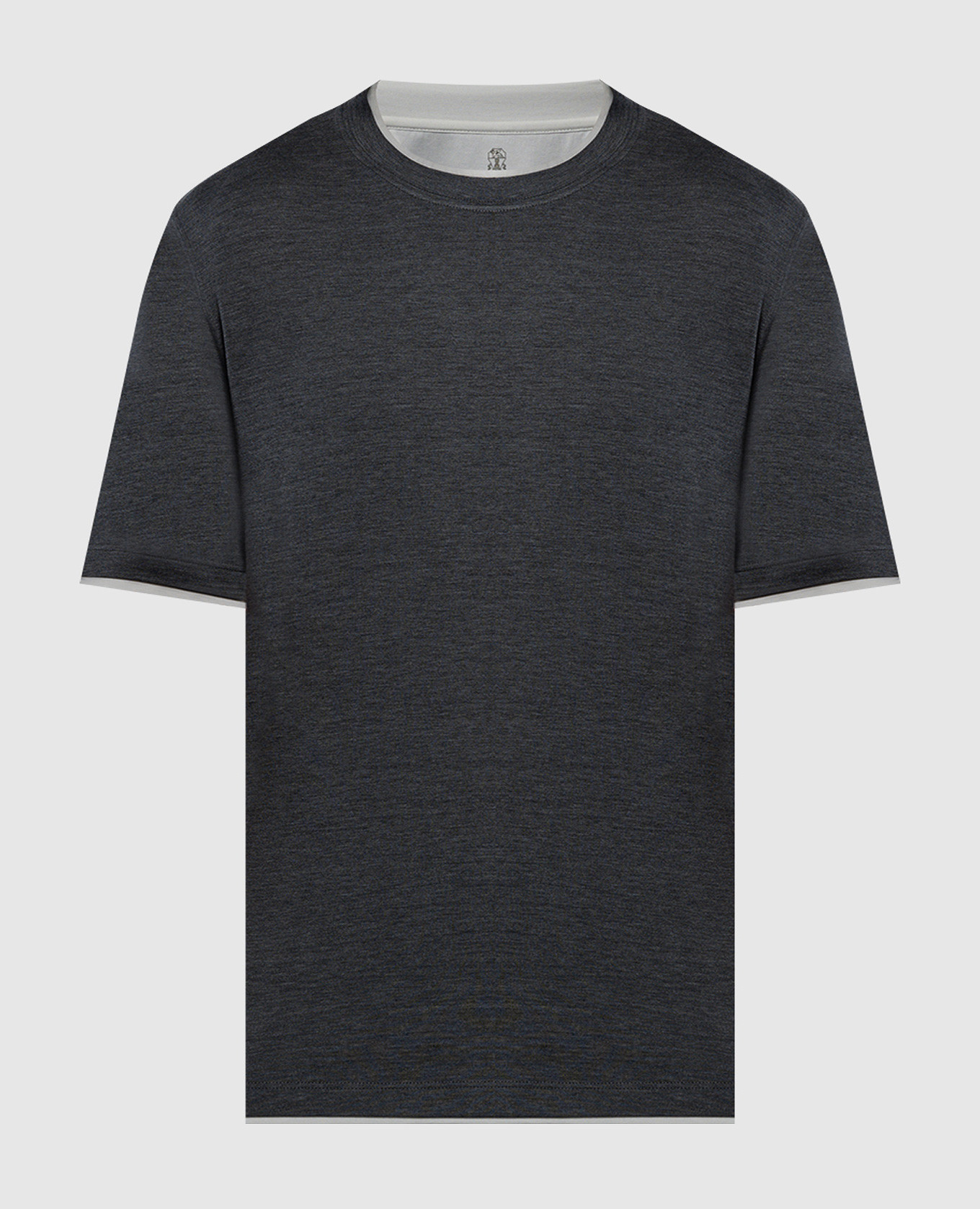 

Gray T-shirt with silk Brunello Cucinelli, Grey