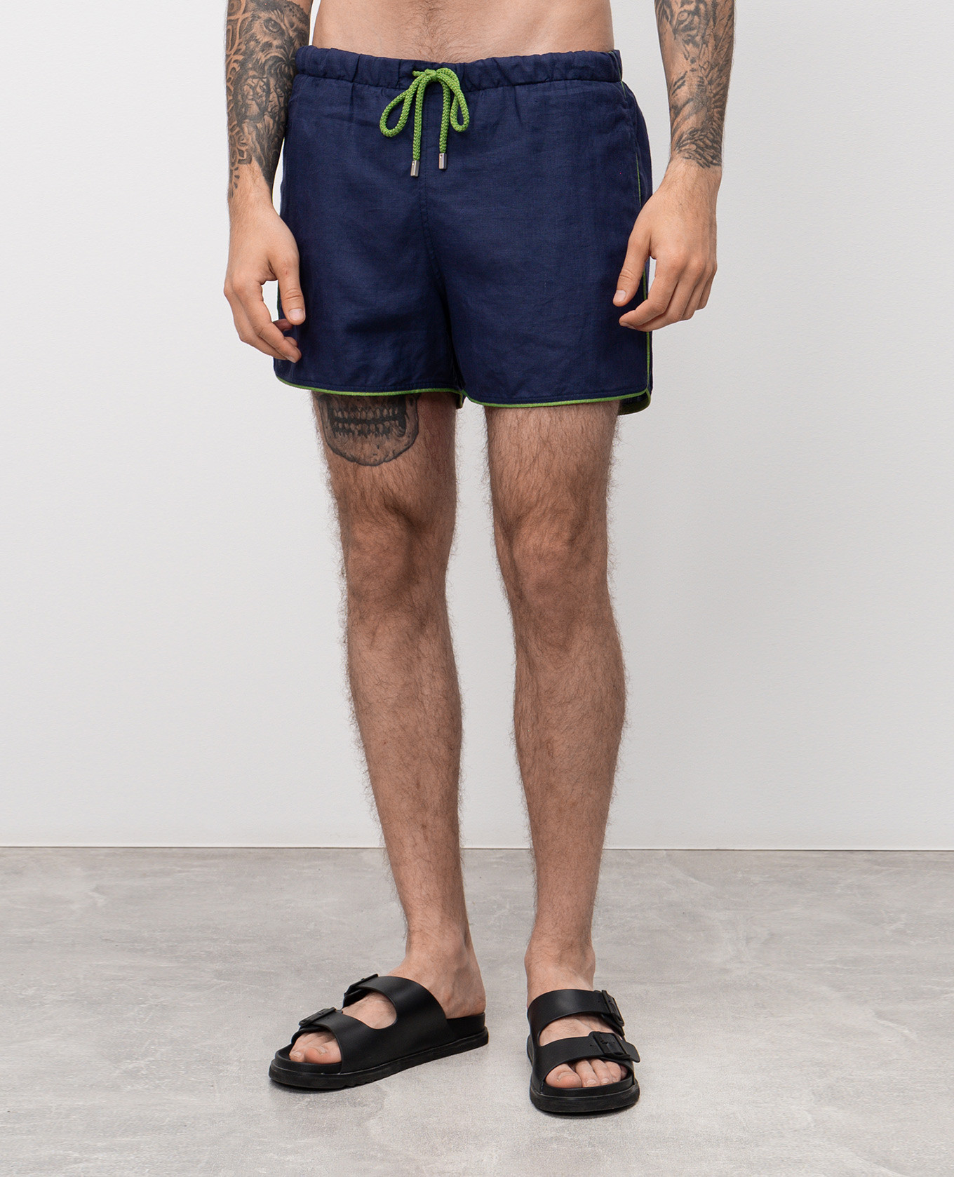 

Maurice blue linen swim shorts Vilebrequin