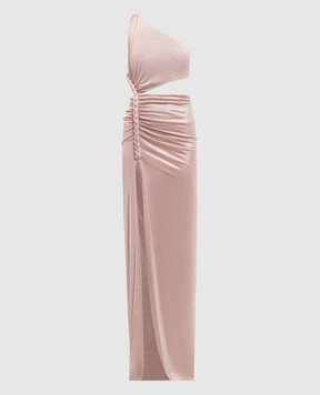 Nissa Pink one-shoulder maxi dress RRS15989