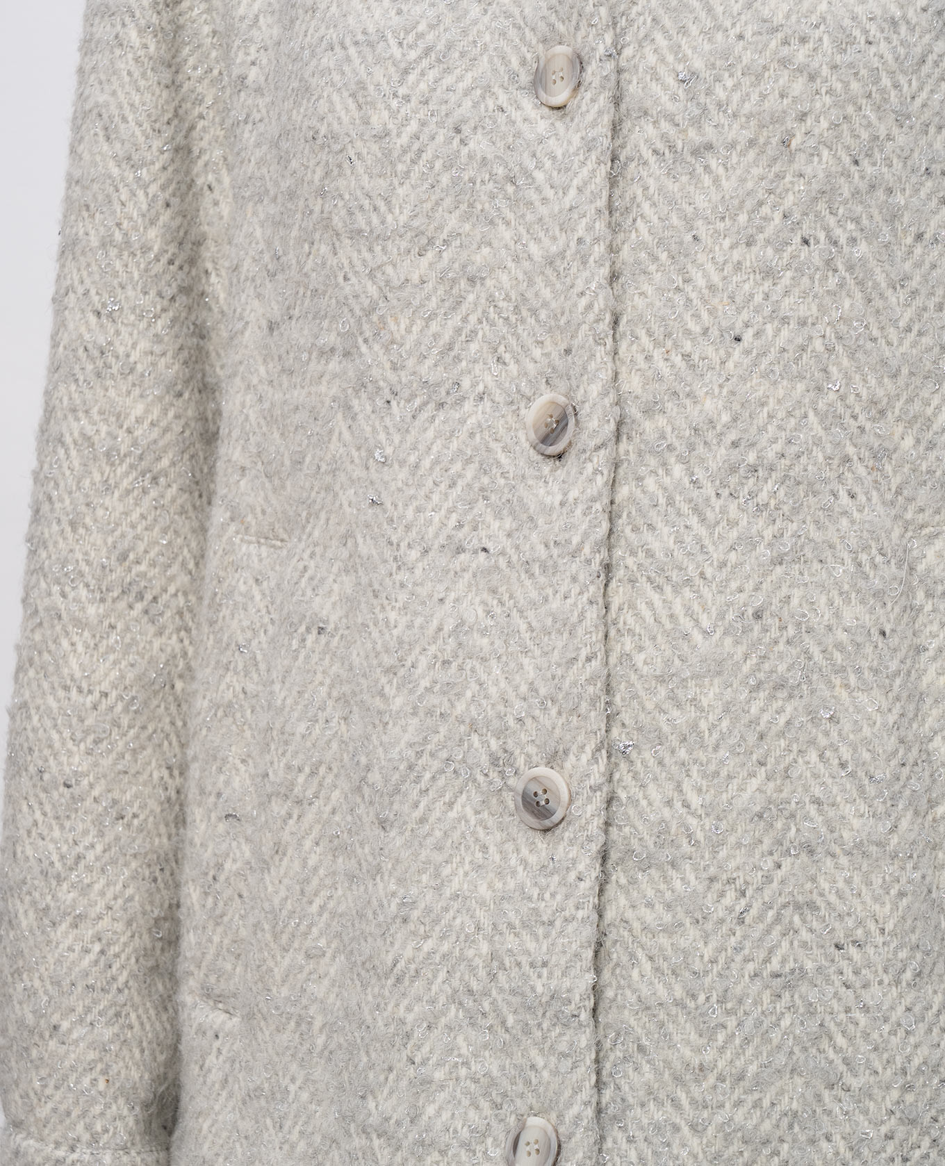 

Gray wool coat with a pattern Peserico, Grey