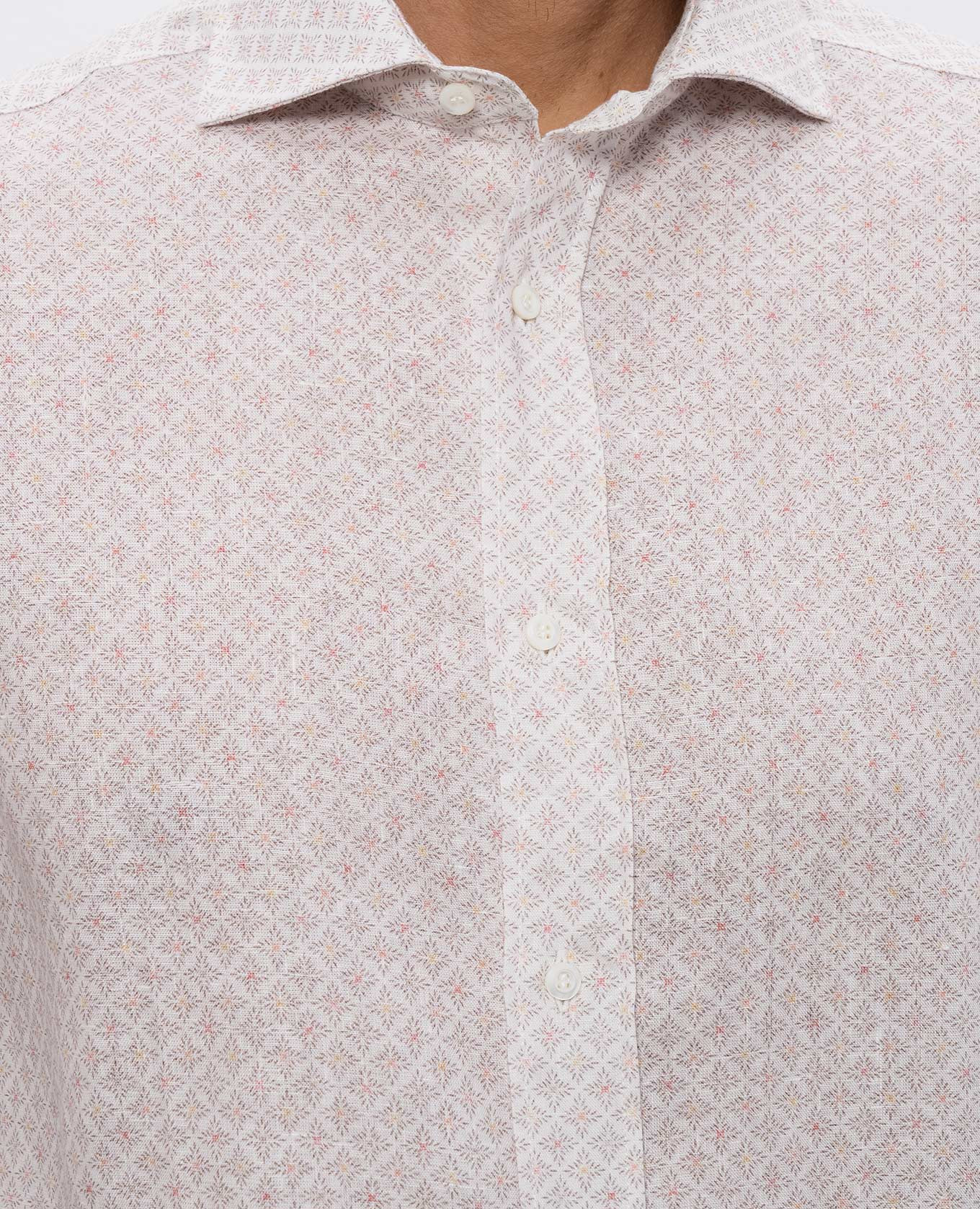 

Beige linen shirt with a pattern Brunello Cucinelli