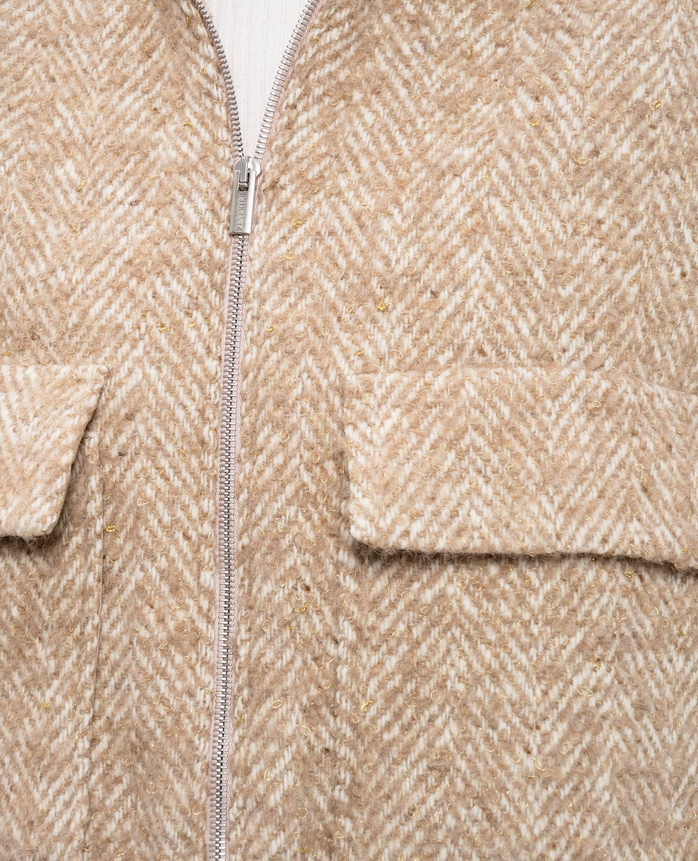 

Beige wool jacket with lurex Peserico