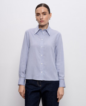 Peserico Striped shirt with monil chain A0618400675
