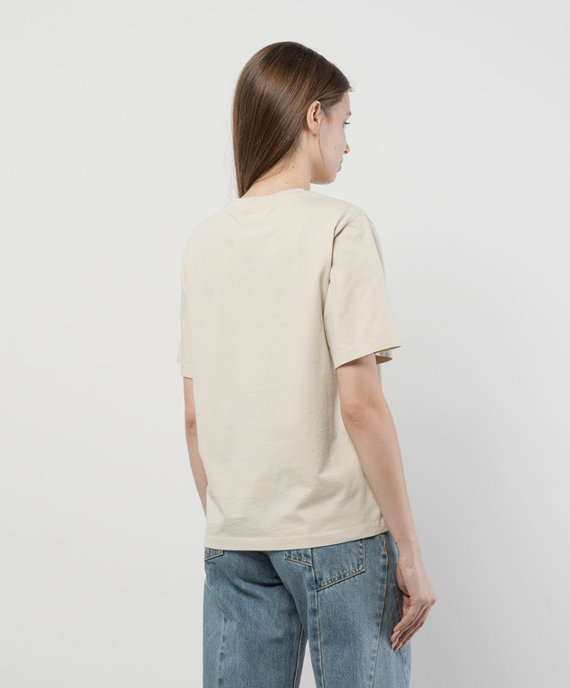 Maison Margiela MM6 - Beige t-shirt with Care Label print