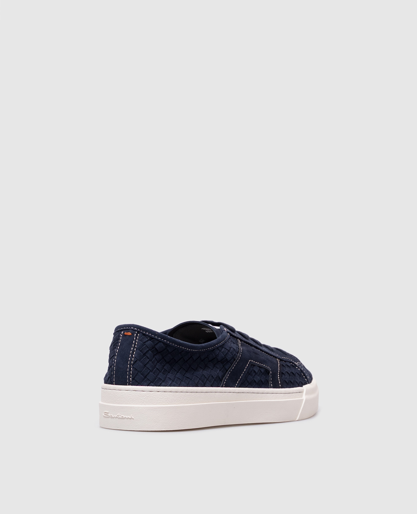 

Blue suede sneakers with logo Santoni