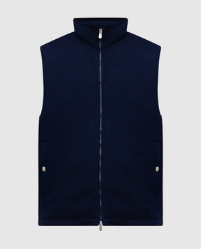 Brunello Cucinelli Blue wool down vest MM4701776